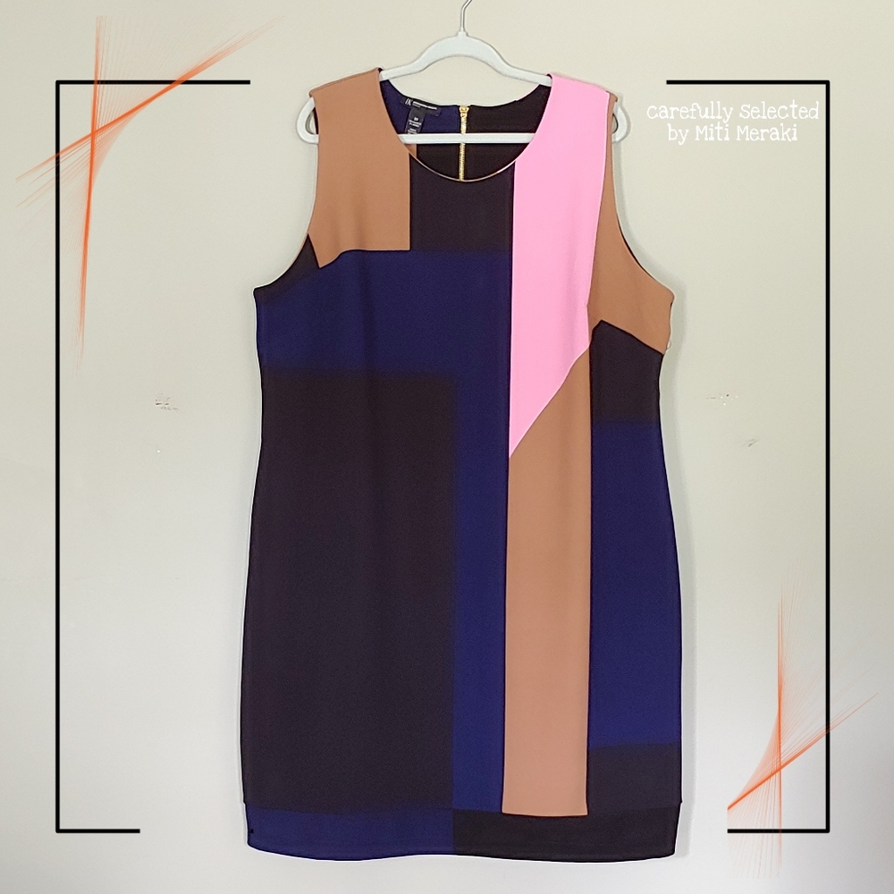I.N.C Internationalconcepts Color Block Dress 3X